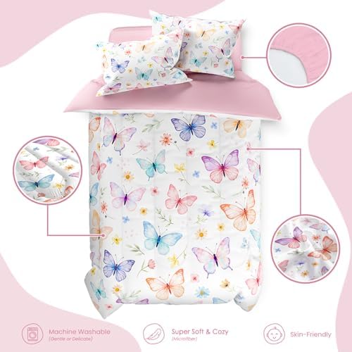 SANDJEST Butterfly Duvet Cover Set Twin Size