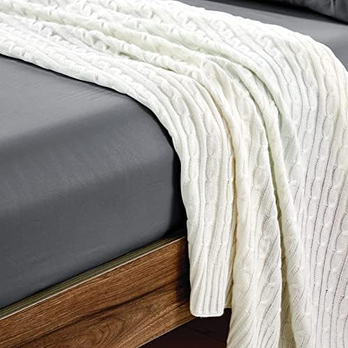 FreshCulture Full Fitted Sheets 6 Pack Dark Grey