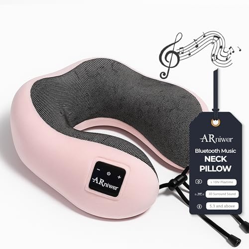 ARniwer Bluetooth Music Neck Pillow with Speakers for Travel and Rest