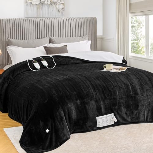 Greenoak Heated Blanket Electric King Size 100X90 Dual Control