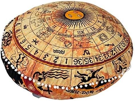 Boho Tie Dye Floor Pouf Ottoman Cover for Virgo
