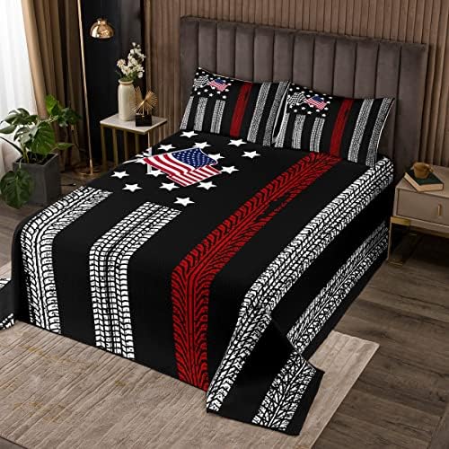 Erosebridal American Flag Bedspread Set Queen