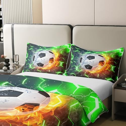 Erosebridal Kids Soccer Duvet Cover Set