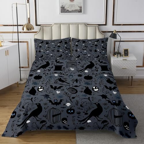 Feelyou Halloween Bats Bedspread Set for Kids