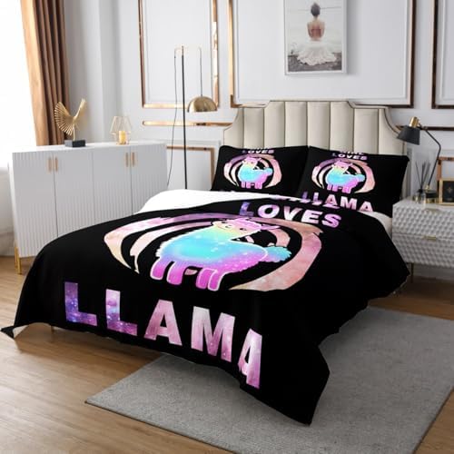 Feelyou Cute Llama Coverlet Set for Kids 1