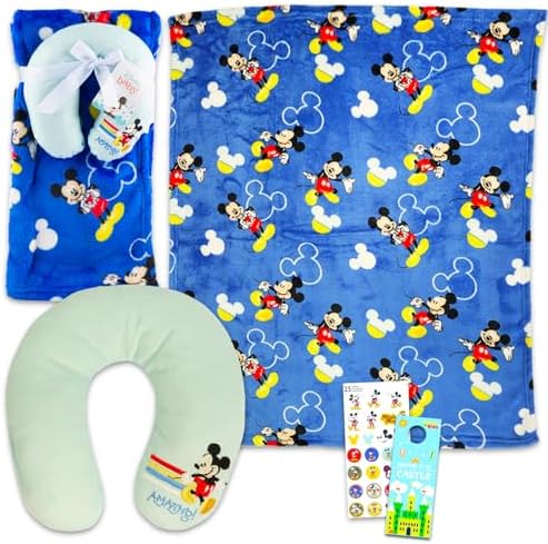 Disney Mickey Mouse Travel Blanket Pillow Set 1