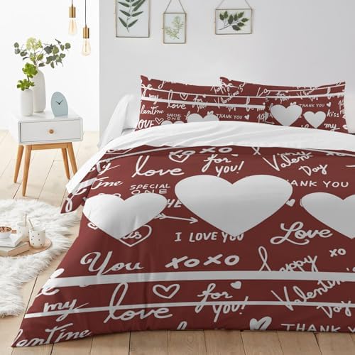 LooPoP Valentine Comforter Set California King Size