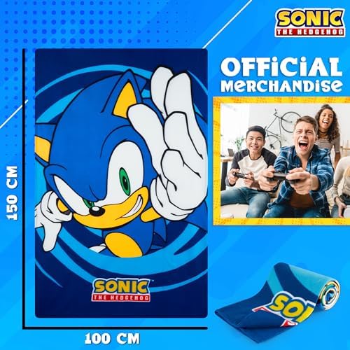 Sonic The Hedgehog Fleece Throw Blanket for Kids