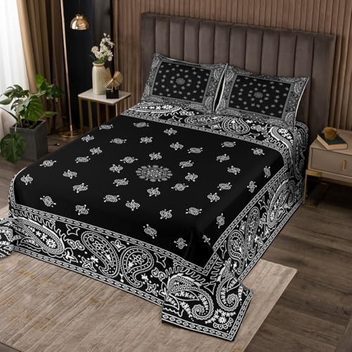 Jejeloiu Paisley Bedspread King Size Kids