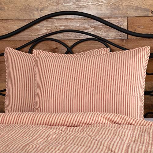 VHC Brands Farmhouse Ticking Stripe Pillow Sham 21x27