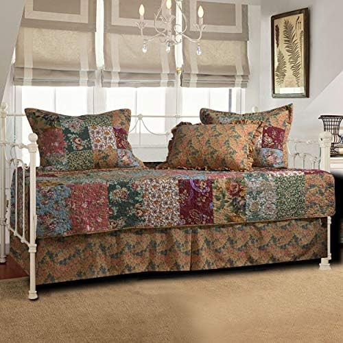Antique Chic 5-Piece Daybed Set Brown Floral