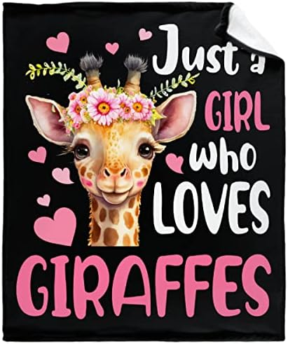 Just A Girl Who Loves Giraffes Throw Blanket