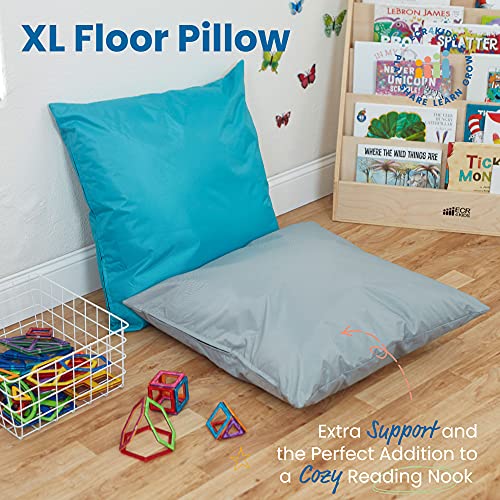 ECR4Kids Jumbo Floor Pillow 27in Light Grey 1