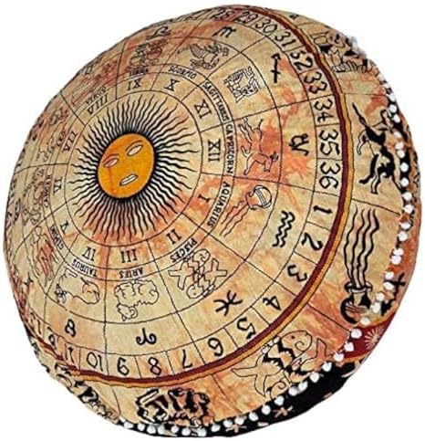 Boho Tie Dye Floor Pouf Ottoman Cover for Virgo