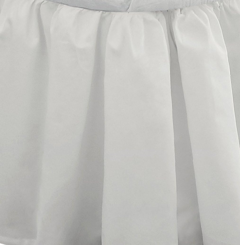 FRESH IDEAS Ruffled Bed Skirt Twin 14 Drop White
