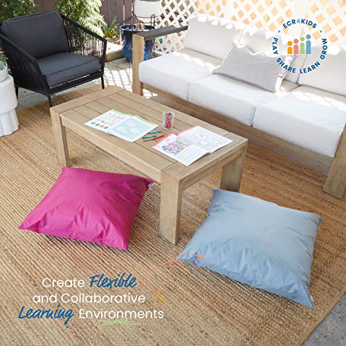 ECR4Kids Jumbo Floor Pillow 27in Light Grey 1