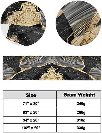 Sabolny Abstract Marble Bed Runner Scarf Cal King Size