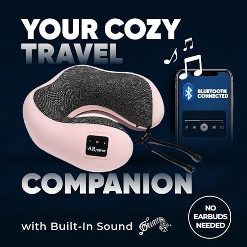 ARniwer Bluetooth Music Neck Pillow with Speakers for Travel and Rest