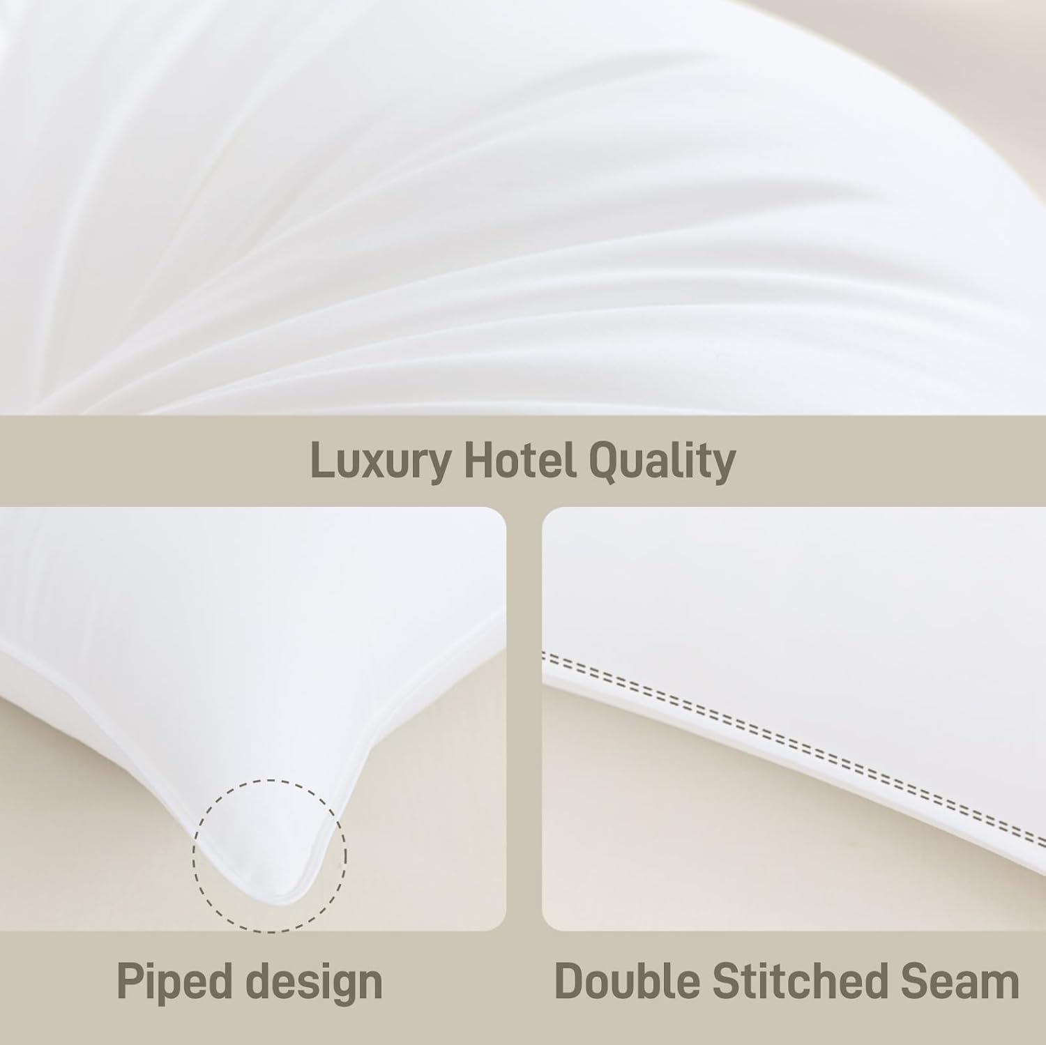 Alkyonos Bamboo Viscose Bed Pillows Set of 2 with Down Alternative Filling