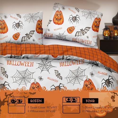 DJY Halloween Duvet Cover Set Queen Size 90x90
