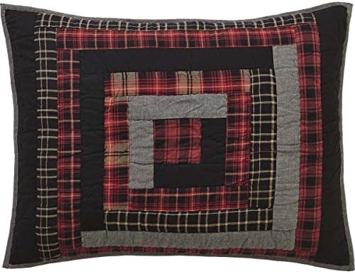VHC Brands Rustic Cumberland Red Pillow Sham 21x27 1