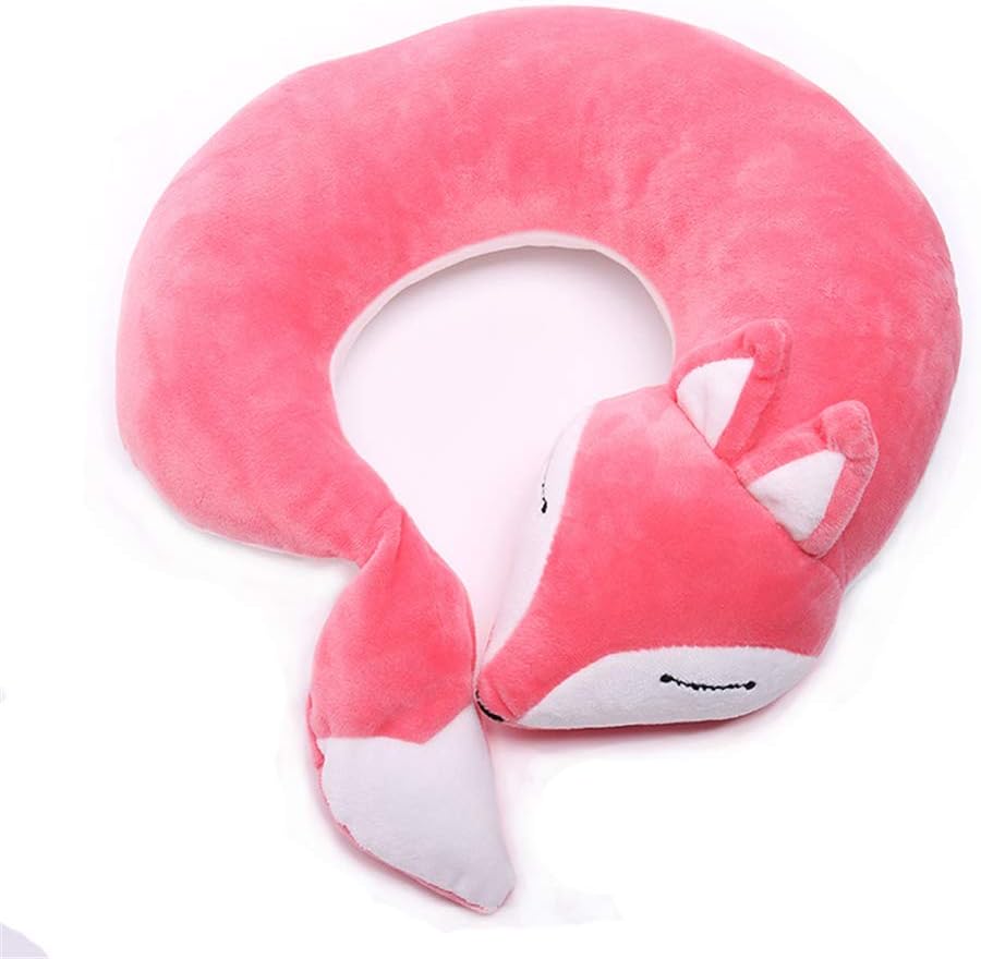 Travel Pillow with Fox Cartoon U-Shaped Design