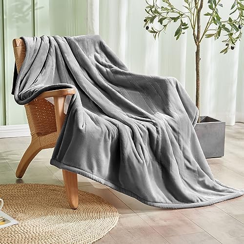 PTQ Electric Heated Blanket 50x60 Light Grey