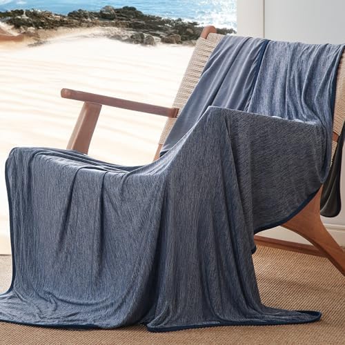 Bedsure Cooling Blanket 50x70 Navy Blue for Hot Sleepers