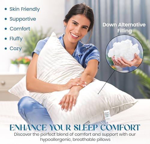 OFNEED Queen Size Pillows Set of 2 Down Alternative