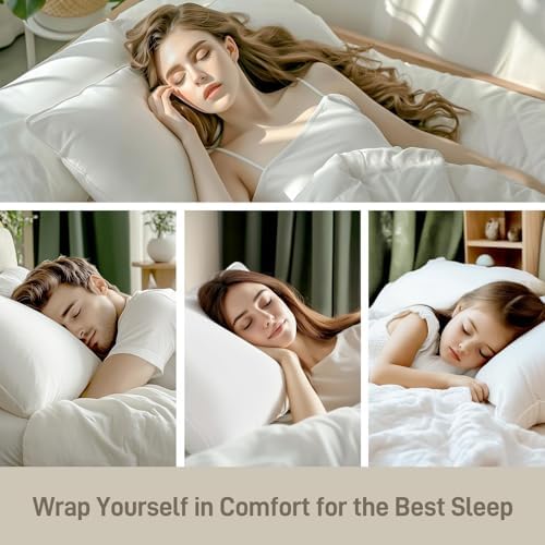 Alkyonos Bamboo Viscose Bed Pillows Set of 2 with Down Alternative Filling