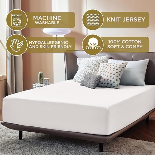 100 Cotton Fitted Sheets 2-Pack Twin XL 39 x 80 Deep Pockets