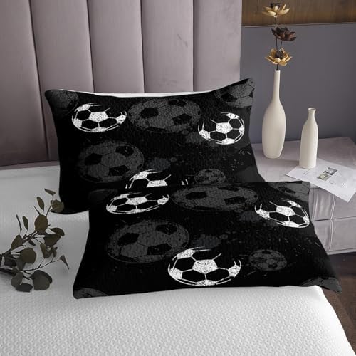 Castle Fairy Soccer Pattern Bedspread Set Queen Size for Kids