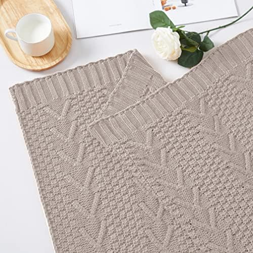 Aormenzy Knitted Throw Blanket Set with Pillow Covers
