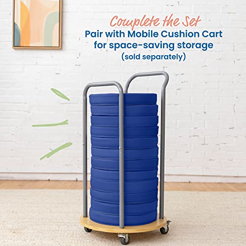ECR4Kids SoftZone Floor Cushions 6-Piece Blue