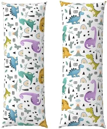 Cute Dino Body Pillow Case 20x54
