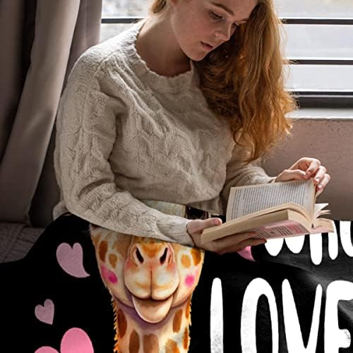 Just A Girl Who Loves Giraffes Throw Blanket