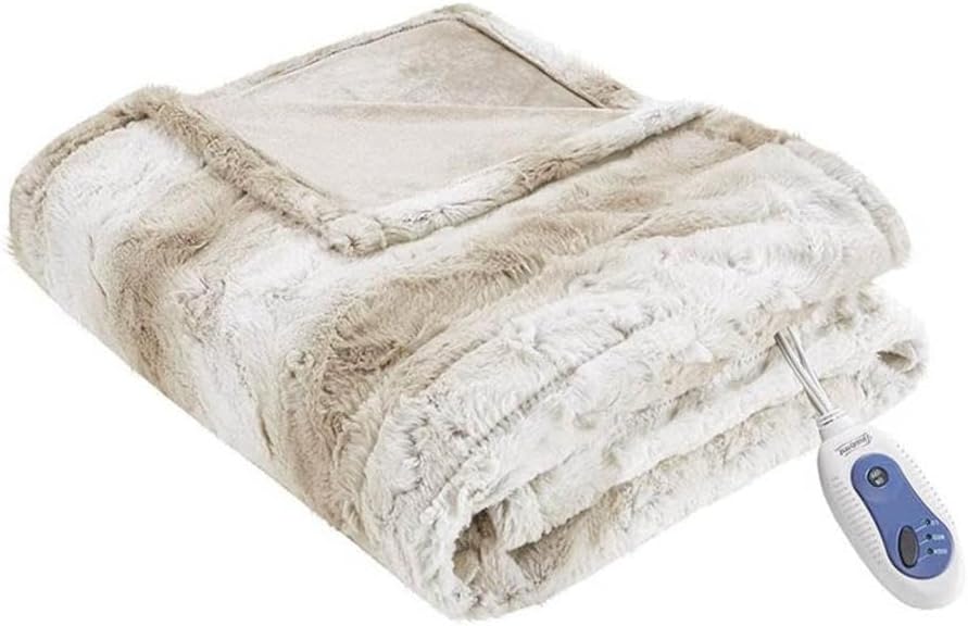 Beautyrest Zuri Reversible Faux Fur Electric Blanket