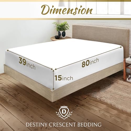 100 Cotton Fitted Sheets 2-Pack Twin XL 39 x 80 Deep Pockets