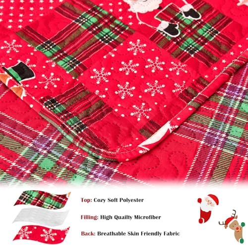 Jarson 3-Piece Christmas Daybed Cover Set Red