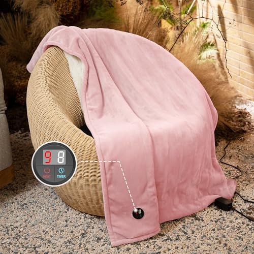 Gotcozy Heated Throw Blanket - 50x60 with One Touch Button