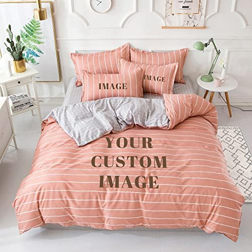 Custom Photo Duvet Cover Set with Zipper Closure 1