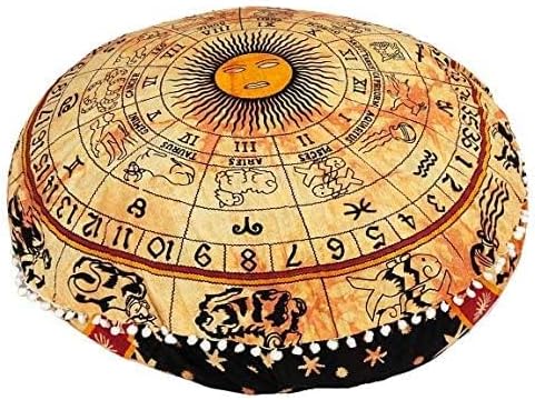 Boho Tie Dye Floor Pouf Ottoman Cover for Virgo