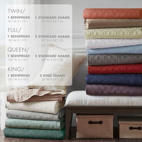 Madison Park Quebec Reversible Quilt Set Damask Design