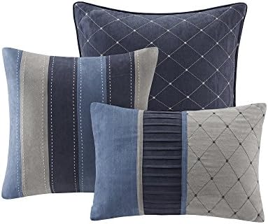 Madison Park Collins Comforter Set Cal King Blue Grey