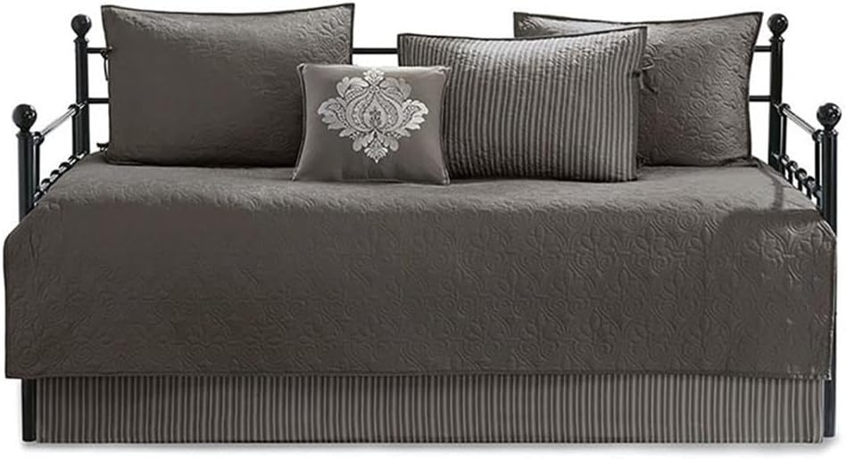 Pemberly Row Gray Reversible Daybed Cover Set