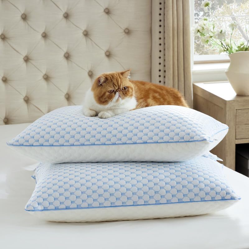 Bedsure Cooling Shredded Memory Foam Queen Pillows Set of 2