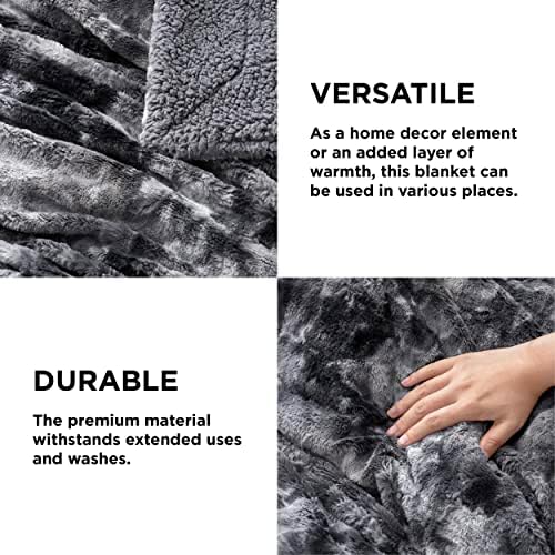 Bedsure Sherpa Fluffy Blanket - Twin Size Tie Dye 60x80 Inches