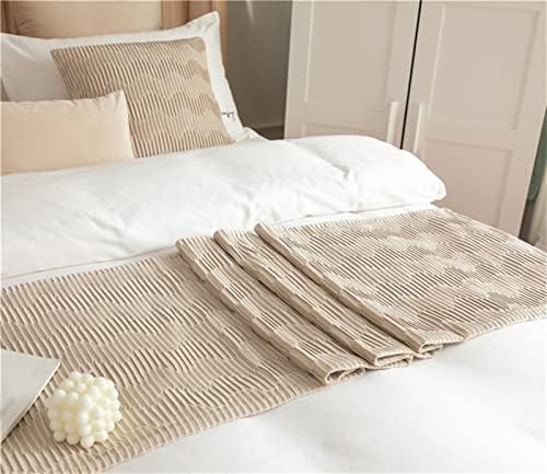 Fudaiki Bed Runner Quilted Fleece Bed Throw for King Bed