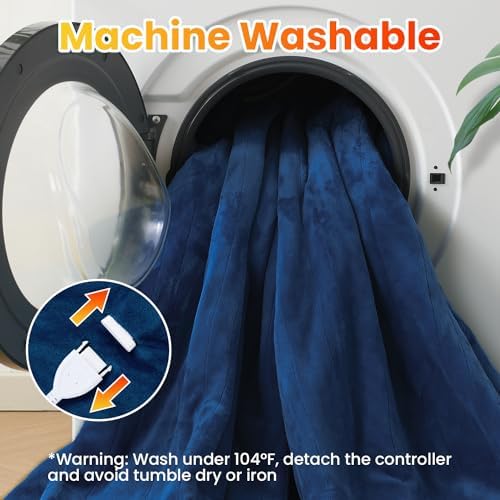 WOOMER Electric Heated Blanket Queen Size