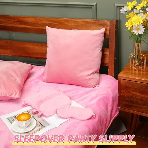 18 Pcs Sleepover Party Supplies Set Pink
